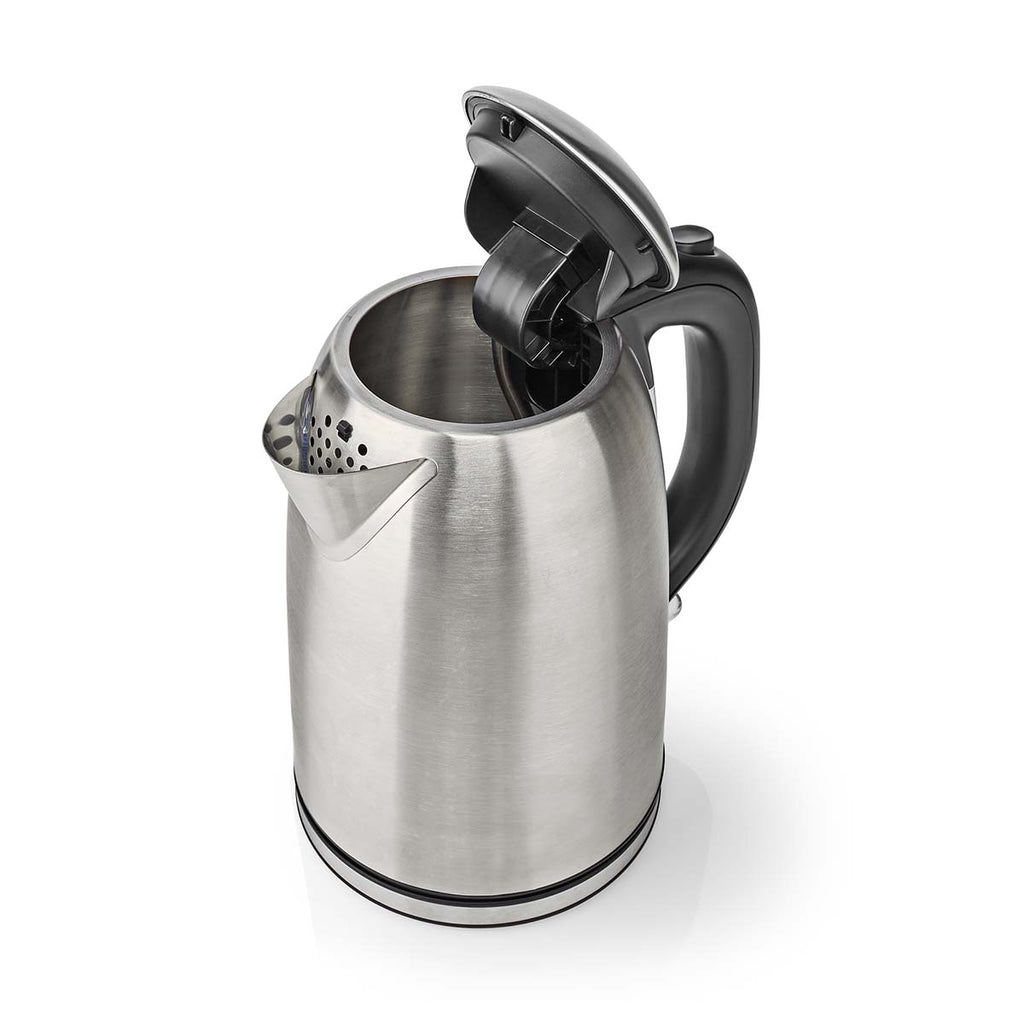 Elektromos vízforraló | 1.7 l | Rozsdamentes Acél | Ezüst / Fekete | 360 fokban elfogatható | Rejtett fűtőszál | Strix® vezérlő | Üresen forralás elleni védelem