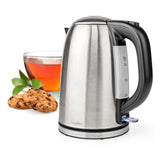 Elektromos vízforraló | 1.7 l | Rozsdamentes Acél | Ezüst / Fekete | 360 fokban elfogatható | Rejtett fűtőszál | Strix® vezérlő | Üresen forralás elleni védelem