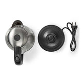 Elektromos vízforraló | 1.7 l | Rozsdamentes Acél | Ezüst / Fekete | 360 fokban elfogatható | Rejtett fűtőszál | Strix® vezérlő | Üresen forralás elleni védelem