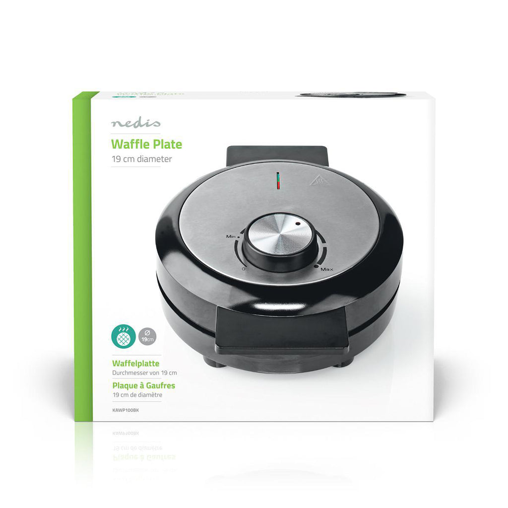Gofrisütő lap | 19 cm | 1000 W | Fekete