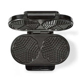 Gofrisütő | 2 x 5 Heart shaped waffles | 12 cm | 1200 W | Fém / Műanyag