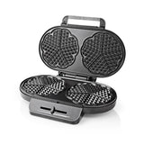 Gofrisütő | 2 x 5 Heart shaped waffles | 12 cm | 1200 W | Fém / Műanyag