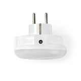 Konnektorba dugható LED éjszakai fény | Mozgásérzékelő | Világos/sötét érzékelő | 3680 W | 10 lm | Fehér / Kék / Zöld | Zseblámpa funkció