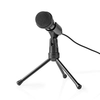 Vezetékes Mikrofon | Be-/kikapcsoló Gomb | Háromlábú Állvánnyal | 3,5 mm