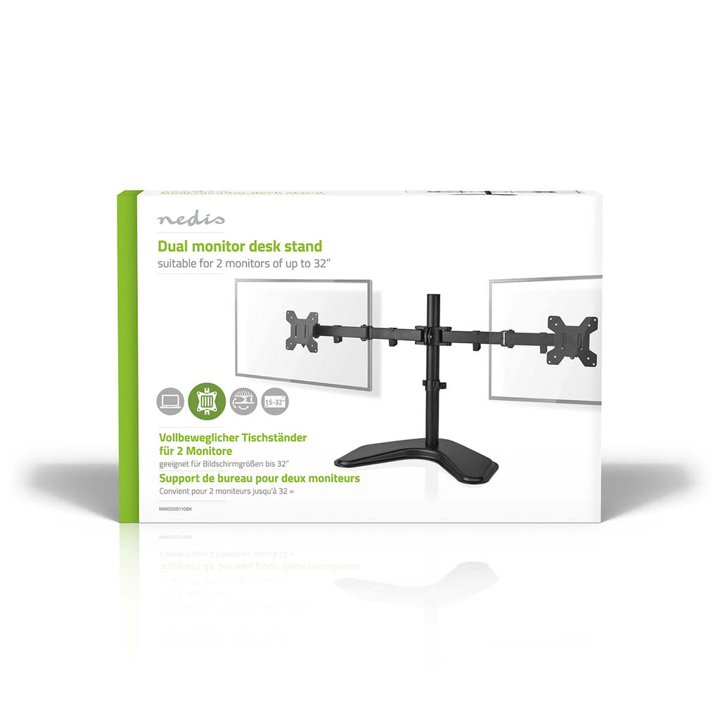 Asztali Monitor Tartó | 2 Képernyő(k) | 15 - 32 " | 75x75 / 100x100 | Dönthető Forgatható-6