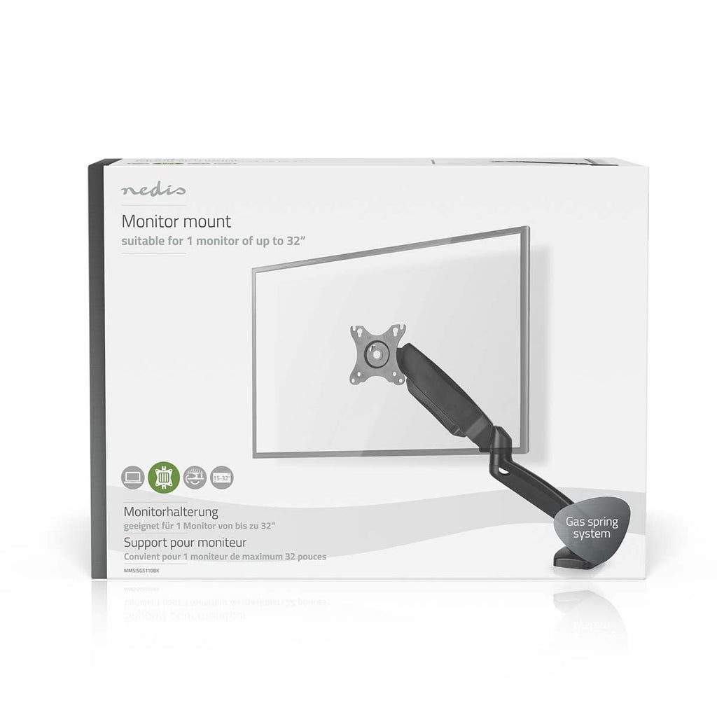 Asztali Monitor Tartó | Gázrugó | 1 Képernyő(k) | 15 - 32 " | 75x75 / 100x100 | Dönthető Forgatható-6