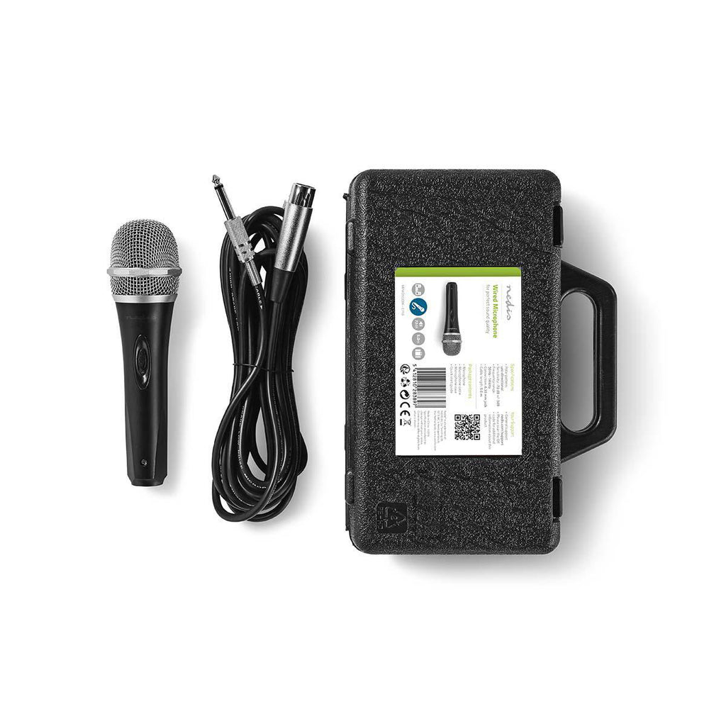 Vezetékes Mikrofon | -72 dB +/-3 dB Érzékenység | 50 Hz - 14 kHz | 5,0 m | Utazótok