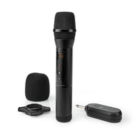 Vezeték nélküli mikrofon szett | 1 Mikrofon | Kardioid | 70 Hz - 13 kHz | 1000 Ohm | -95 dB | Hangerő szabályozás | Fekete