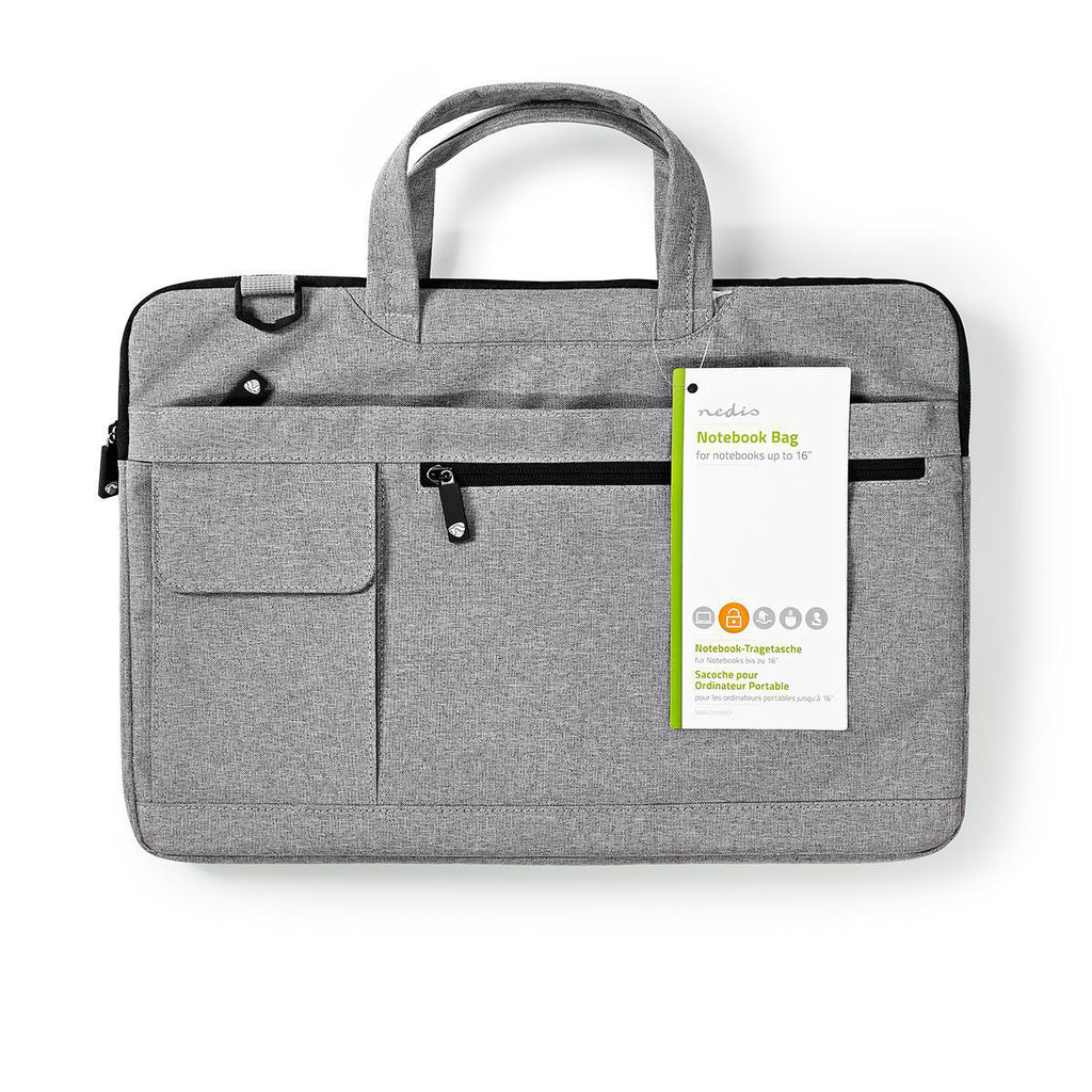 Notebooktáska | Vállpánt | 8 Tárolózseb | 15-16" | Szürke