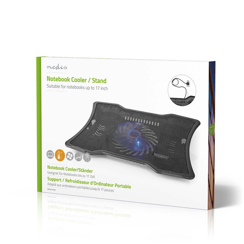 Notebook állvány | 1 | USB-áramellátású | Szögek száma: 2 | 17 " | 1500 rpm | LED