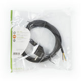 Tápkábel | Schuko Derékszögű Dugasz - Nyílt Kábelvég | 2,0 m | Fekete