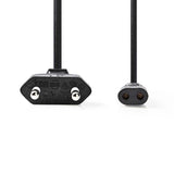 Tápkábel | Európai Dugasz - IEC-320-C1 | 2,0 m | Fekete