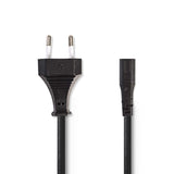 Tápkábel | Európai Dugasz - IEC-320-C1 | 2,0 m | Fekete