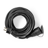 Hosszabbító kábel M - F | F típus (CEE 7/7) | Földelt csatlakozó | 20.0 m | 3680 W | 250 V AC 50/60 Hz | Földelés típusa: Oldal Érzékelő | Aljzat szög: 90 ° | IP44 | H07RN-F 3G1.5 | Eszköz táp kimeneti csatlaakozó(k): 1 | Fekete