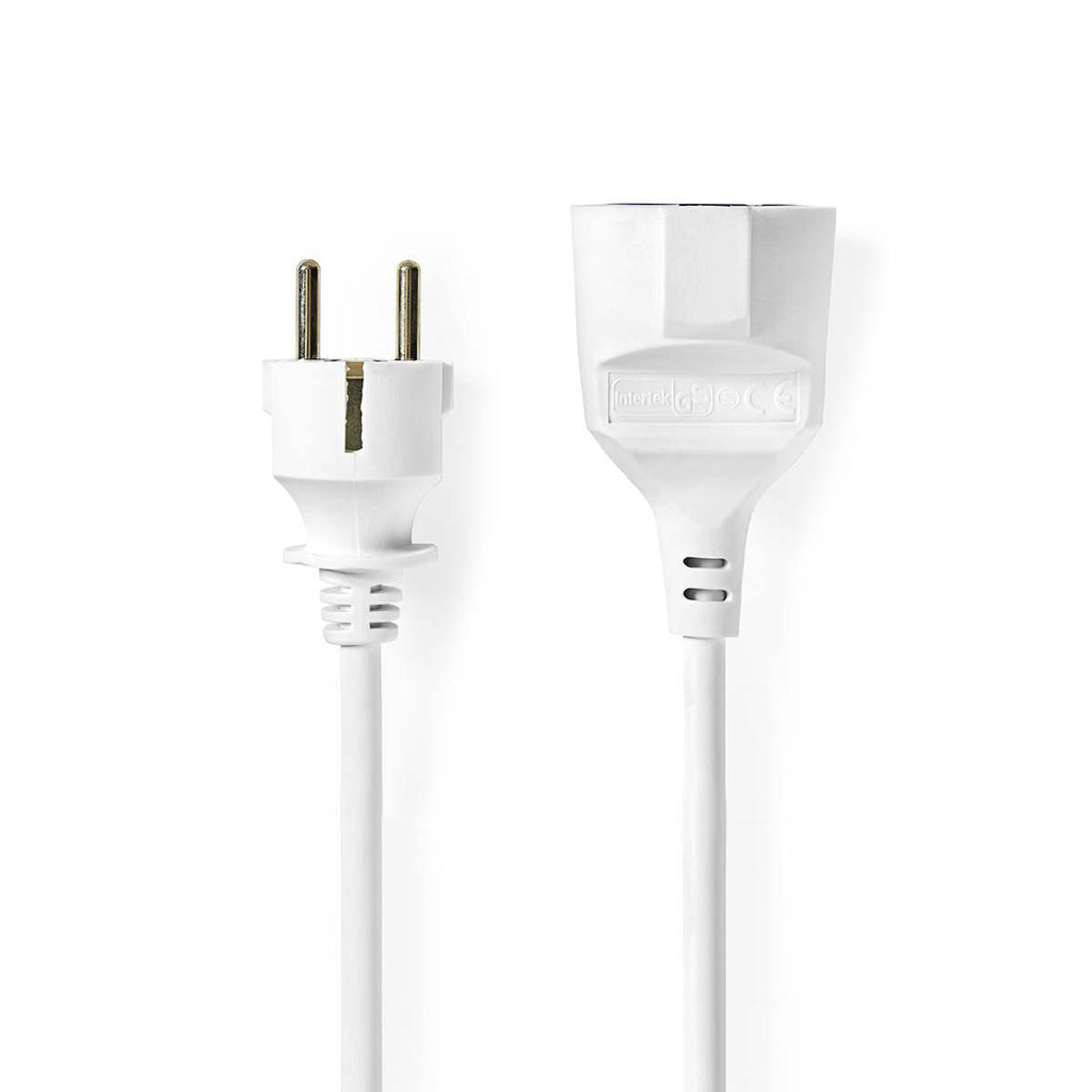 Hosszabbító kábel francia F - francia N | F típus (CEE 7/7) | Schuko | 10.0 m | 3680 W | 250 V - 50/60 Hz | Földelés típusa: Oldal Érzékelő | Aljzat szög: 90 ° | H05VV-F 3G1.5 | Eszköz táp kimeneti csatlaakozó(k): 1 | Fehér