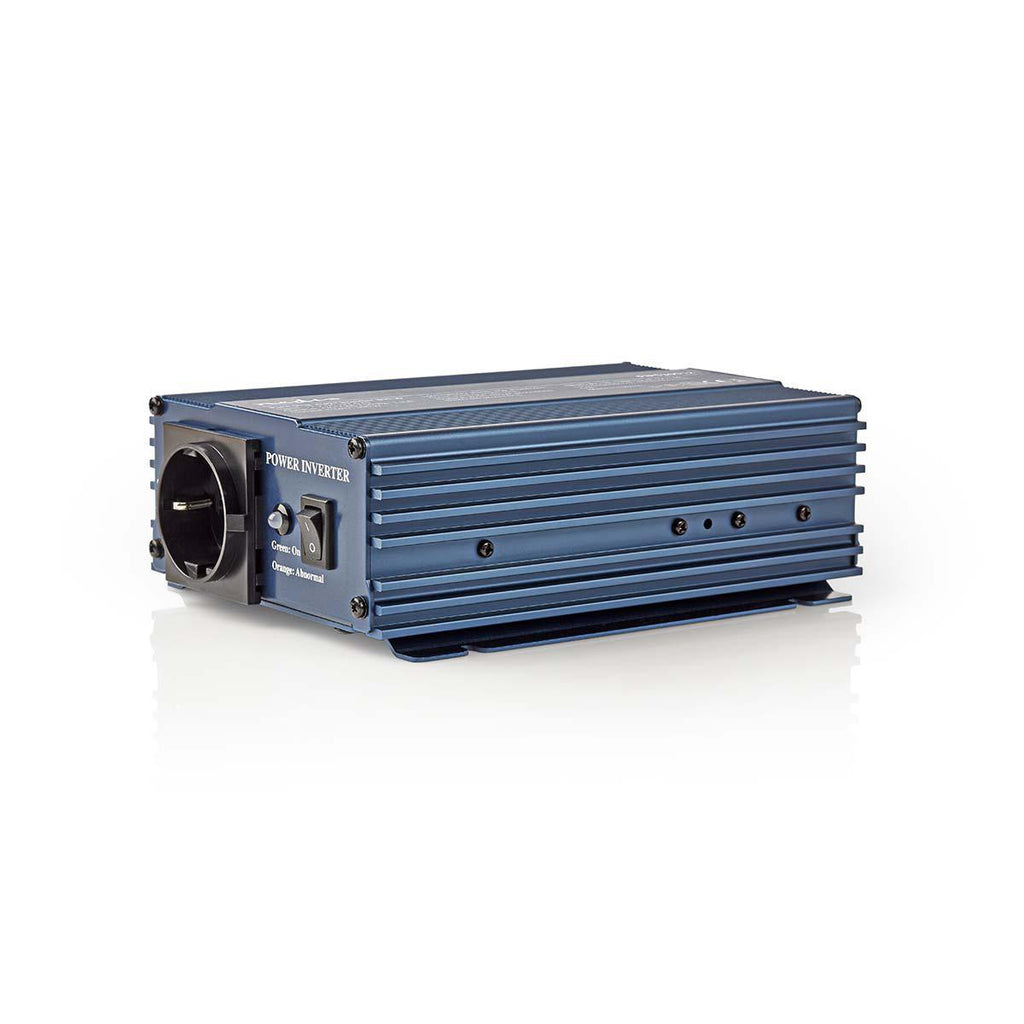 Inverter tiszta szinuszos | Bemeneti feszültség: 12 V DC | Eszköz táp kimeneti csatlaakozó(k): 1 | 230 V AC 50 Hz | 300 W | Kimenő csúcs teljesítmény: 500 W | Aljzat típusa: F (CEE 7/3) | Csavaros Kapocs | Tiszta Szinusz Hullám | Biztosíték | Kék