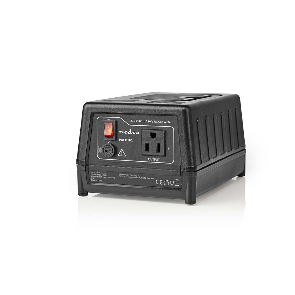 Áramátalakító | 230 V AC - 110V AC | 300 W | Földelt USA Kimenet