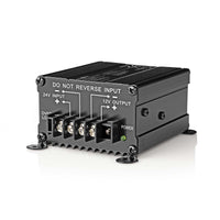 Teljesítmény Converter | Autós 12V Táp | 24 VDC | Kimeneti feszültség: 12 VDC | 120 W | Csavar Csatlakozó | Biztosítékkal ellátva | Fekete