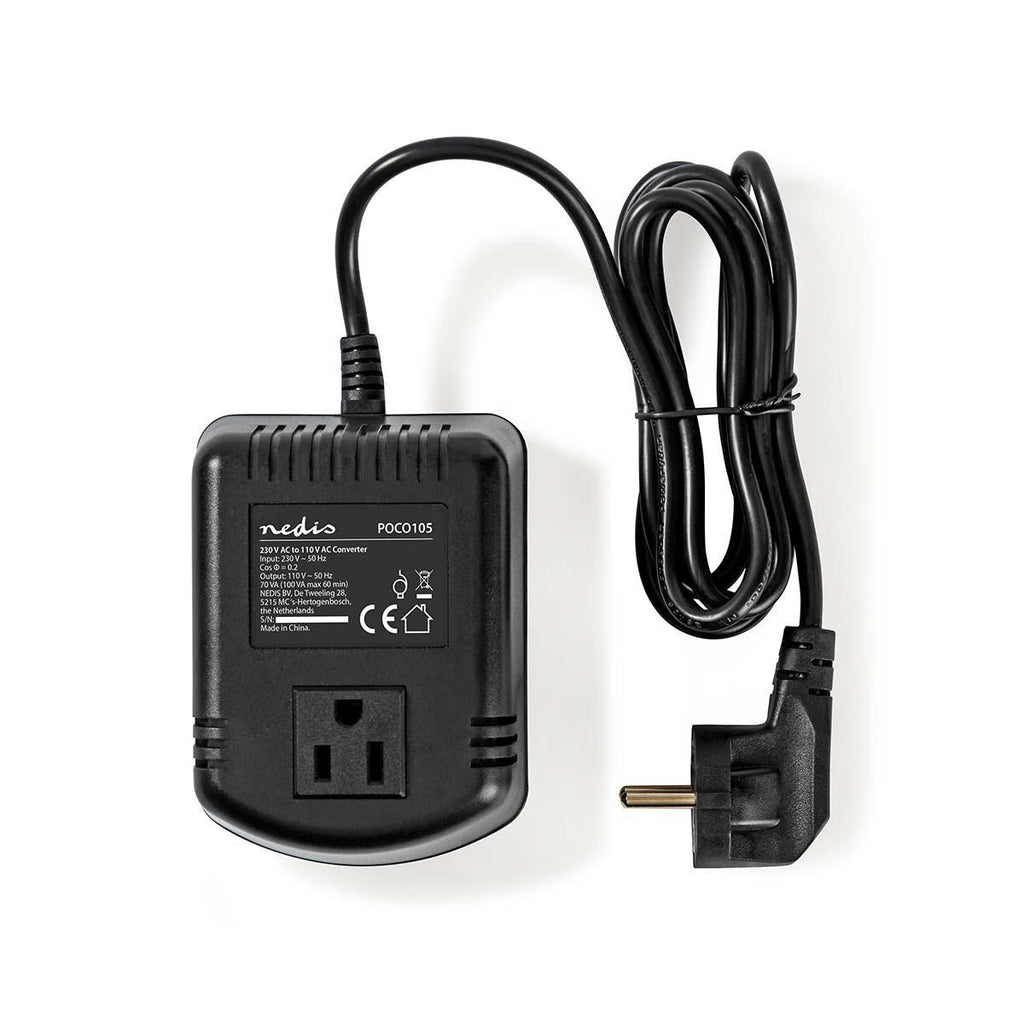 Áramátalakító | 230 V AC - 110V AC | 100 W | Földelt USA Kimenet