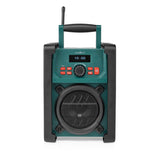 DAB+ Rádió | Munkahelyi Rádió | DAB+ / FM | 2.2 " | Fekete Fehér Képernyő | Elemes Áramellátás / Hálózati Áramellátás | Digitális | 15 W | Bluetooth | Ébresztő óra | IP65 | Hordozó fogantyú | Fekete / Zöld