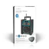 DAB+ Rádió | Munkahelyi Rádió | DAB+ / FM | 2.2 " | Fekete Fehér Képernyő | Elemes Áramellátás / Hálózati Áramellátás | Digitális | 15 W | Bluetooth | Ébresztő óra | IP65 | Hordozó fogantyú | Fekete / Zöld