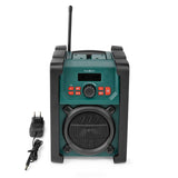DAB+ Rádió | Munkahelyi Rádió | DAB+ / FM | 2.2 " | Fekete Fehér Képernyő | Elemes Áramellátás / Hálózati Áramellátás | Digitális | 15 W | Bluetooth | Ébresztő óra | IP65 | Hordozó fogantyú | Fekete / Zöld