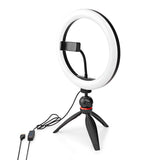 Gyűrűs Fény | 10 inch | 120 LED's | 2700 - 6700 K | Háromlábú Állvány | Fekete