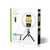 Gyűrűs Fény | 10 inch | 120 LED's | 2700 - 6700 K | Háromlábú Állvány | Fekete