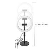 Gyűrűs Fény | 10 inch | 120 LED's | 2700 - 6700 K | Asztali | Fekete