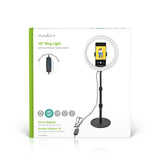 Gyűrűs Fény | 10 inch | 120 LED's | 2700 - 6700 K | Asztali | Fekete