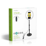 Gyűrűs Fény | 10 inch | 120 LED's | 2700 - 6700 K | Asztali | Fekete