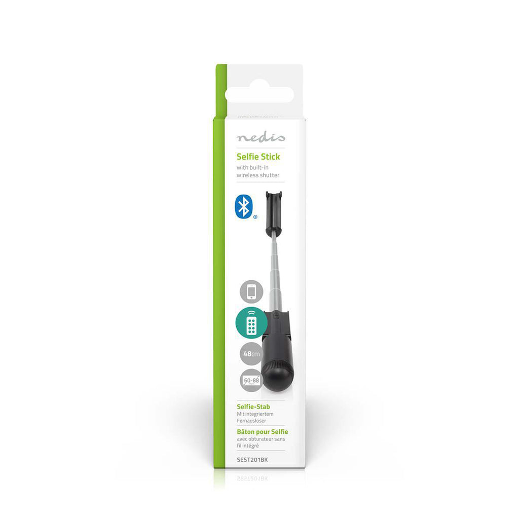 Bluetooth szelfi stick | Vezeték Nélküli | Bluetooth® version_ 4.2 | Maximális képernyő méret: 3.54 " | Hosszúság összehajtva: 15 cm | Hajtogatás nélküli hossz_ 480 mm | Maximális súly kapacitás: 400 g | Elemes Áramellátás | Súly: 81 g