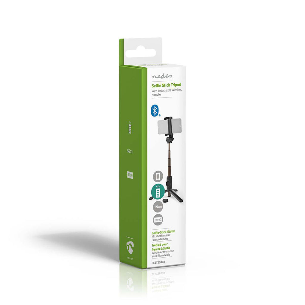 Bluetooth szelfi stick | Vezeték Nélküli | Bluetooth® version_ 4.2 | Maximális képernyő méret: 3.54 " | Hosszúság összehajtva: 19 cm | Hajtogatás nélküli hossz_ 550 mm | Maximális súly kapacitás: 400 g | Elemes Áramellátás | Súly: 149 g