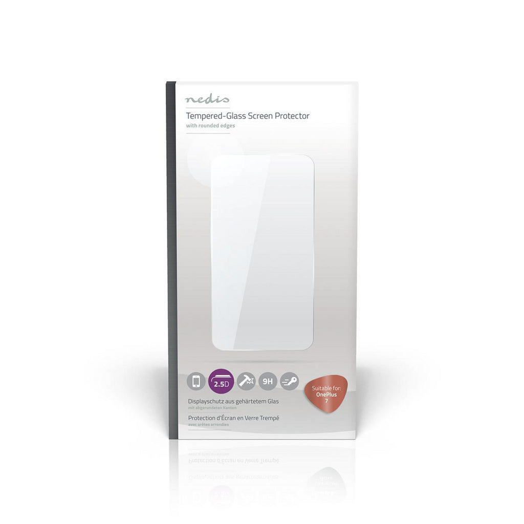 Képernyővédő fólia | Alkalmas erre_ OnePlus | OnePlus 7 | Borítóbarát | 2.5D Rounded Edge | 9 H