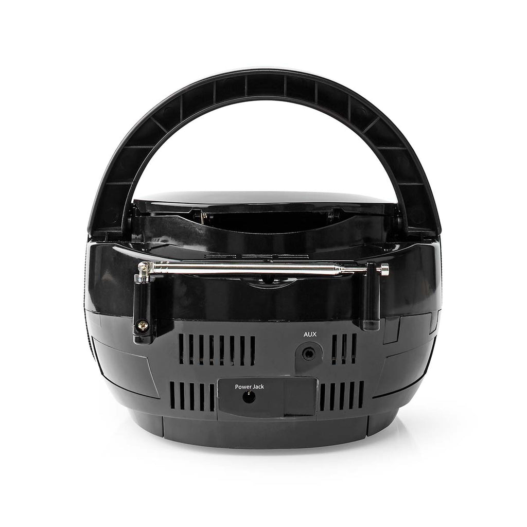 CD-lejátszó Boombox | Elemes Áramellátás / Hálózati Áramellátás | Stereo | 9 W | Bluetooth® | FM | USB lejátszás | Hordozó fogantyú | Fekete-5