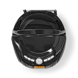 CD-lejátszó Boombox | Elemes Áramellátás / Hálózati Áramellátás | Stereo | 9 W | Bluetooth® | FM | USB lejátszás | Hordozó fogantyú | Fekete-8