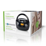 CD-lejátszó Boombox | Elemes Áramellátás / Hálózati Áramellátás | Stereo | 9 W | Bluetooth® | FM | USB lejátszás | Hordozó fogantyú | Fekete-11