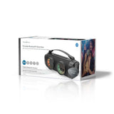 Bluetooth® Party Boombox | 5 hrs | 2.0 | 24 W | Media lejátszás: AUX / USB | Összekapcsolható | Hordozó fogantyú | Party fények | Fekete