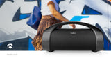 Bluetooth® Party Boombox | 6 hrs | 2.0 | 50 W | Media lejátszás: AUX / USB | IPX5 | Összekapcsolható | Hordozó fogantyú | Party fények | Fekete