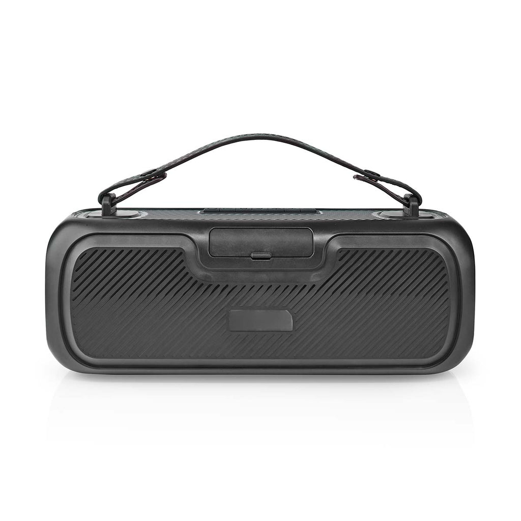 Bluetooth® Party Boombox | 4.5 hrs | 2.0 | 30 W | Media lejátszás: AUX / USB | IPX5 | Összekapcsolható | Hordozó fogantyú | Party fények | Fekete