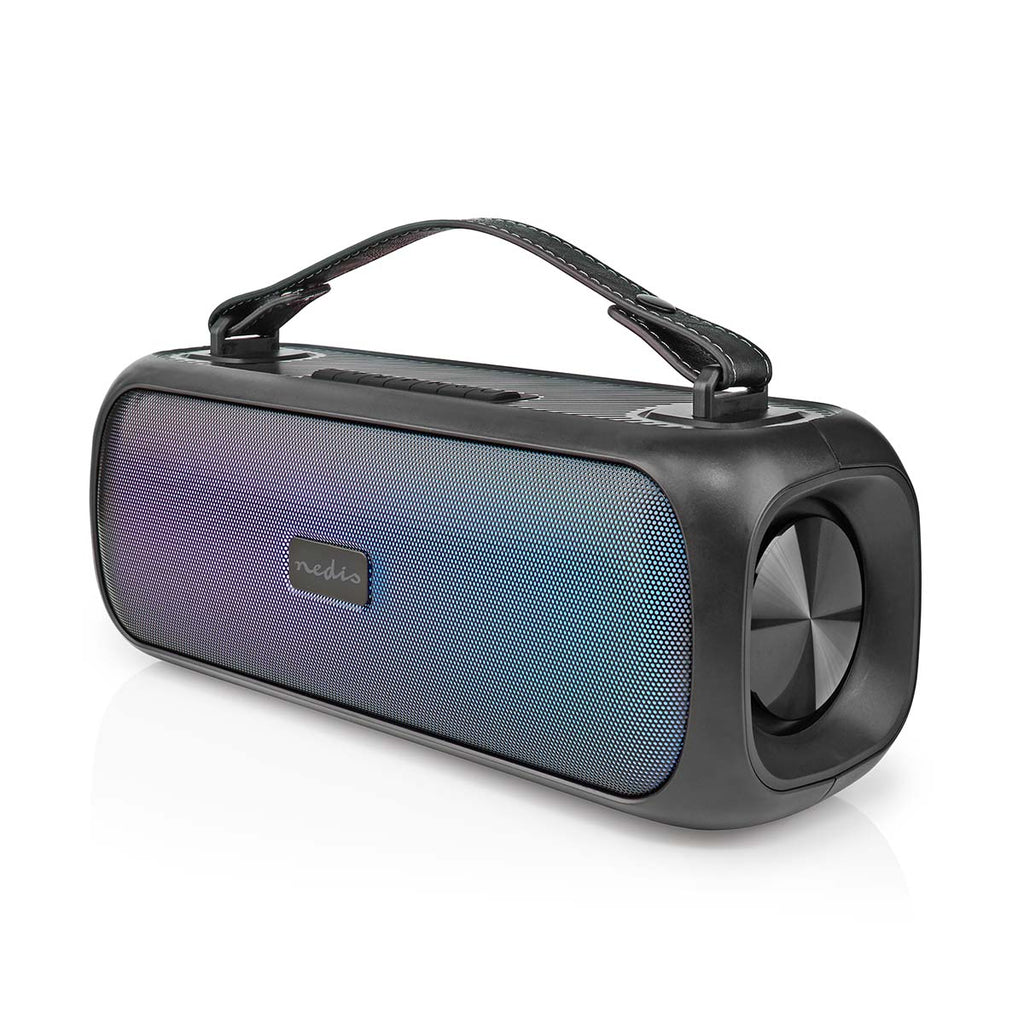 Bluetooth® Party Boombox | 4.5 hrs | 2.0 | 30 W | Media lejátszás: AUX / USB | IPX5 | Összekapcsolható | Hordozó fogantyú | Party fények | Fekete