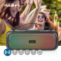 Bluetooth® Party Boombox | 4.5 hrs | 2.0 | 30 W | Media lejátszás: AUX / USB | IPX5 | Összekapcsolható | Hordozó fogantyú | Party fények | Fekete