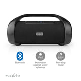 Bluetooth® Party Boombox | 9.5 óra | 2.1 | 120 W | Media lejátszás: AUX | IPX5 | Összekapcsolható | Hordozó fogantyú | Party fények | Fekete-8