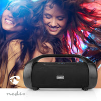 Bluetooth® Party Boombox | 9.5 óra | 2.1 | 120 W | Media lejátszás: AUX | IPX5 | Összekapcsolható | Hordozó fogantyú | Party fények | Fekete-1