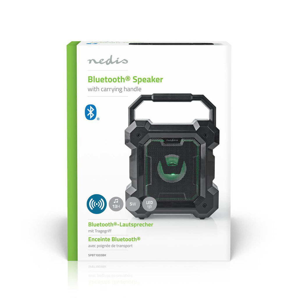 Bluetooth® hangszóró | Elem lejátszási idő: 13 óráig | Asztali Dizájn | 5 W | Mono | Beépített mikrofon | Fekete