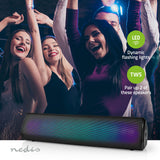 Bluetooth® hangszóró | Maximális akkumulátor lejátszási idő: 6 óra | Asztali Dizájn | 18 W | Stereo | Beépített mikrofon | Összekapcsolható | Fekete-6