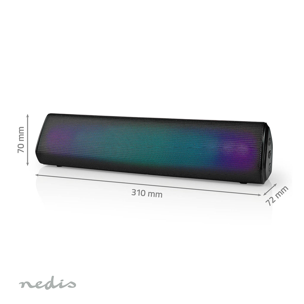 Bluetooth® hangszóró | Maximális akkumulátor lejátszási idő: 6 óra | Asztali Dizájn | 18 W | Stereo | Beépített mikrofon | Összekapcsolható | Fekete-7