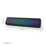 Bluetooth® hangszóró | Maximális akkumulátor lejátszási idő: 6 óra | Asztali Dizájn | 18 W | Stereo | Beépített mikrofon | Összekapcsolható | Fekete-7