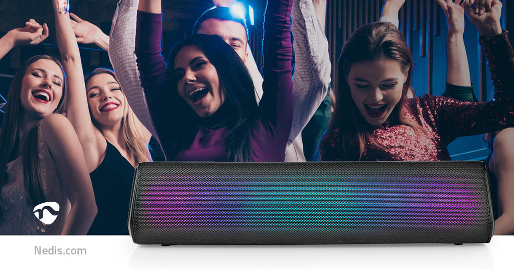 Bluetooth® hangszóró | Maximális akkumulátor lejátszási idő: 6 óra | Asztali Dizájn | 18 W | Stereo | Beépített mikrofon | Összekapcsolható | Fekete-12
