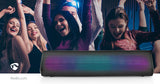 Bluetooth® hangszóró | Maximális akkumulátor lejátszási idő: 6 óra | Asztali Dizájn | 18 W | Stereo | Beépített mikrofon | Összekapcsolható | Fekete-12